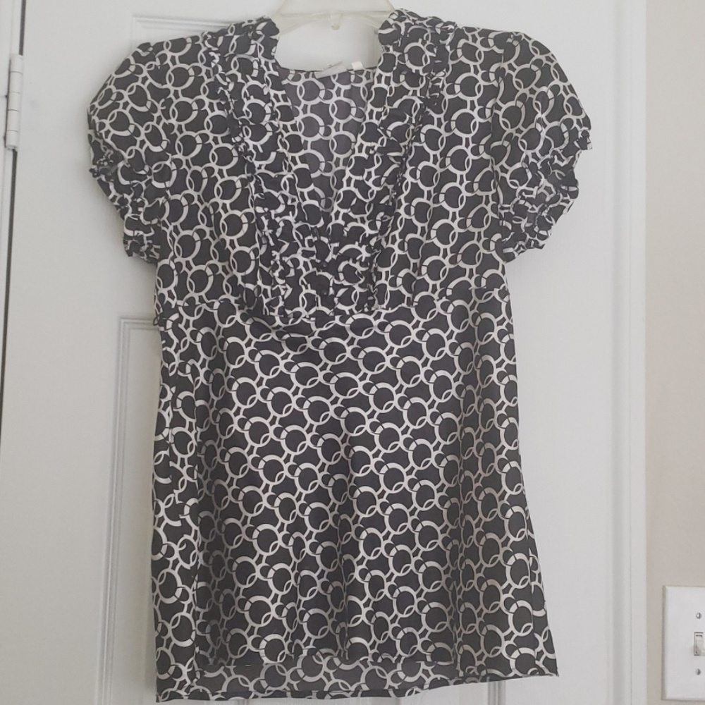 Black and White Blouse